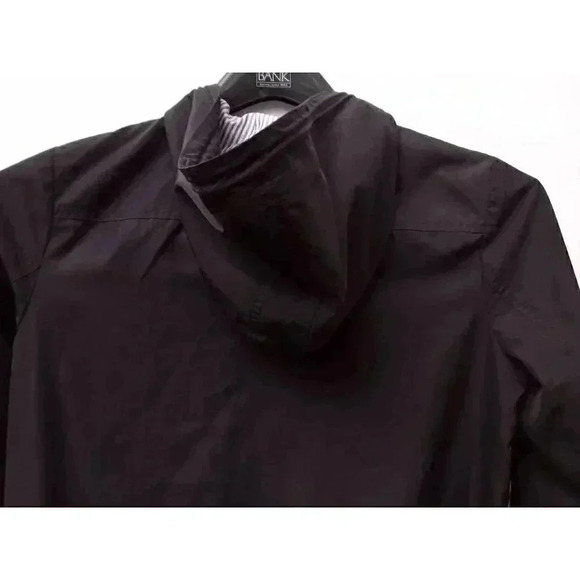 J. Jill Womens Jacket Coat Black Windbreaker Full Zip Pockets Hooded Petites XS - Picture 3 of 10